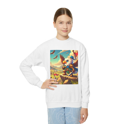 Watchful Guardian Youth Crewneck Sweatshirt – Courage, Strength & Imagination