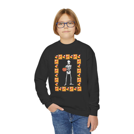 Candy Corn Skeleton Youth Crewneck Sweatshirt
