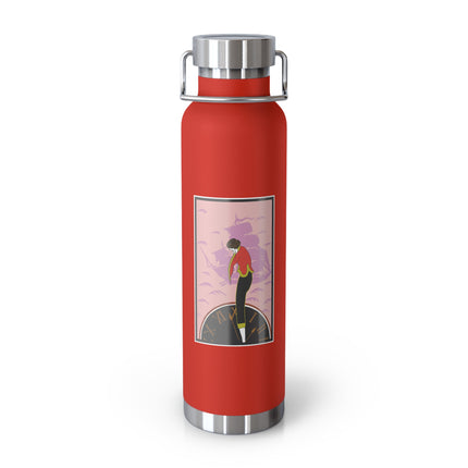Woman Waiting for her Beloved at 1:59 by Kobayashi Kaichi Copper Vacuum Insulated Bottle, 22oz