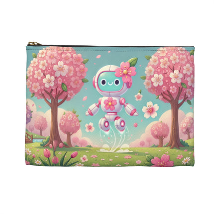 Sakura Sentinel Accessory Pouch – Robot Fairy & Blossom Magic