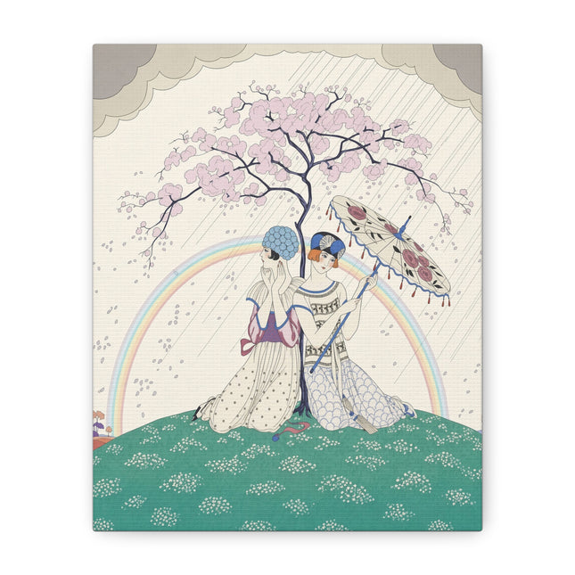 🌈☂️ Beneath The Rainbow Tree Placemat – Art Deco Spring Fantasy