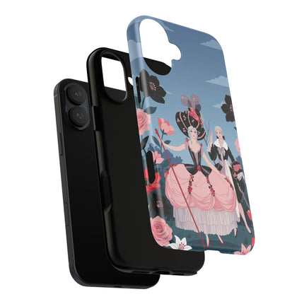 🌹🎭 The Rose Masquerade Promenade Phone Case – Art Deco Floral Elegance