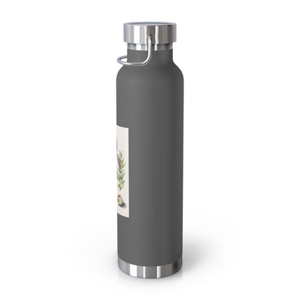 Tulip, Branches of Myrtle, and Shells by Maria Sibylla Merian Copper Vacuum Insulated Bottle, 22oz