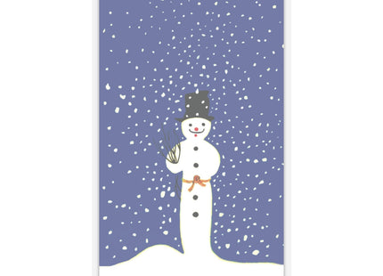 Snowman in Falling Snow Kiss-Cut Stickers (4 Sizes)