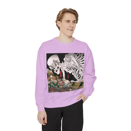 Mitsukuni Defying the Skeleton Spectre by Utagawa Kuniyoshi Garment-Dyed Sweatshirt