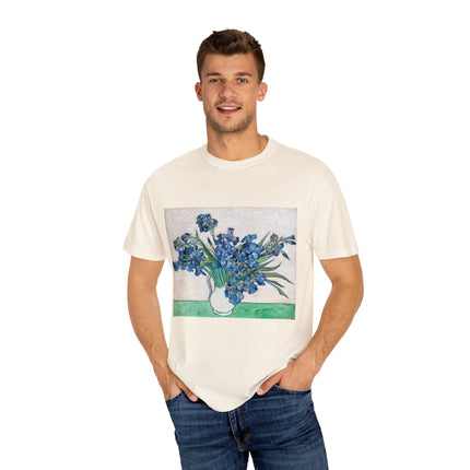 Irises by Vincent Van Gogh Unisex Garment-Dyed T-shirt