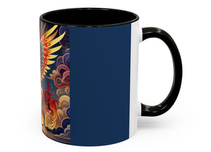 Flame-Winged Horse at Sunset Colorful Mugs (11oz, 15oz)