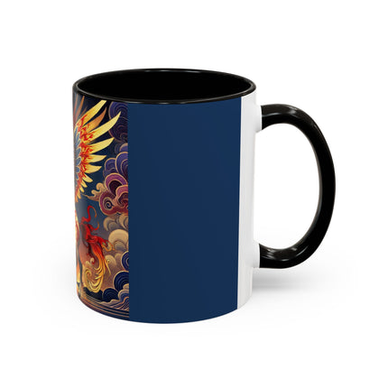Flame-Winged Horse at Sunset Colorful Mugs (11oz, 15oz)