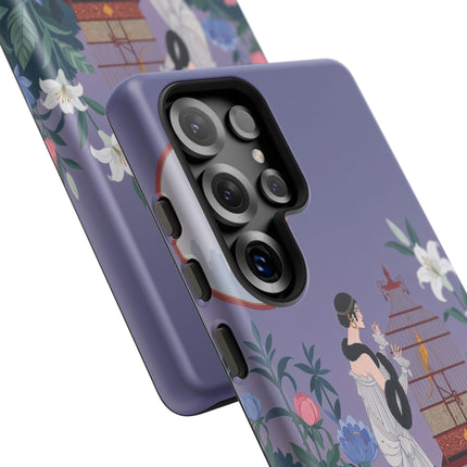 🌸🐦 The Lady Of The Garden Birdcage Phone Case – Art Deco Floral Elegance