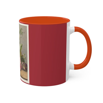 Floral Still Life by Georgius Jacobus Johannes van Os Colorful Mugs, 11oz