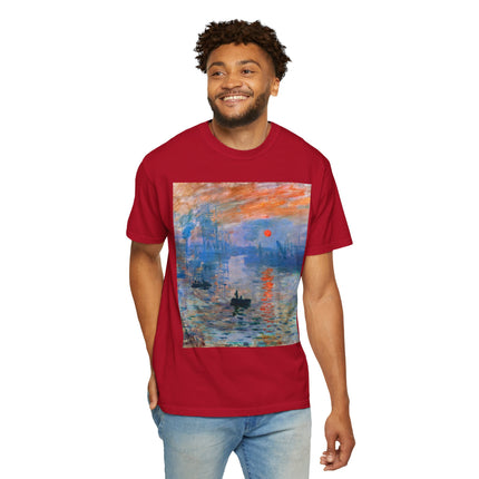 Sunrise by Claude Monet Unisex Garment-Dyed T-shirt