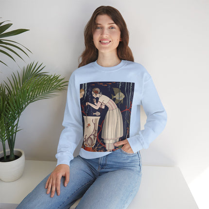 L'Etourdissant Petit Poisson (The Dazzling Little Fish) by George Barbier Heavy Blend™ Crewneck Sweatshirt