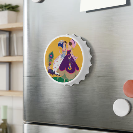 Peacock Ladies in the Garden Bottle Opener – Playful Elegance & Art Deco Charm