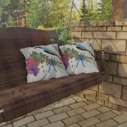 Bluebird & Butterfly Outdoor Pillows – Spring Harmony & Delicate Beauty