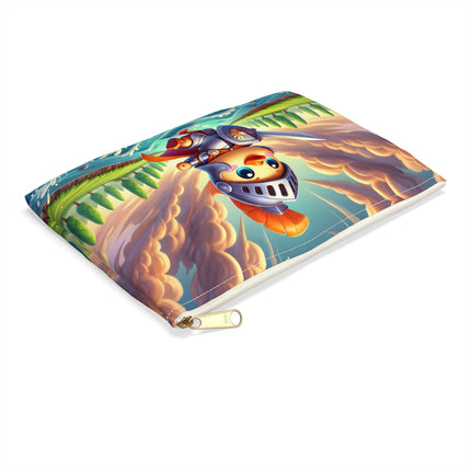 The Valiant Duck Flat Pouch – Courageous Charge & Playful Heroism