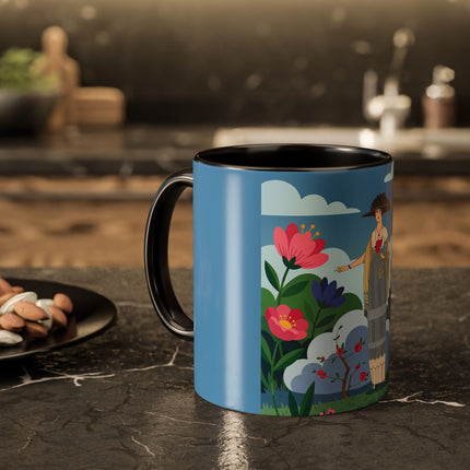 Garden Of New Beginnings Colorful Mugs – Art Deco Floral Elegance