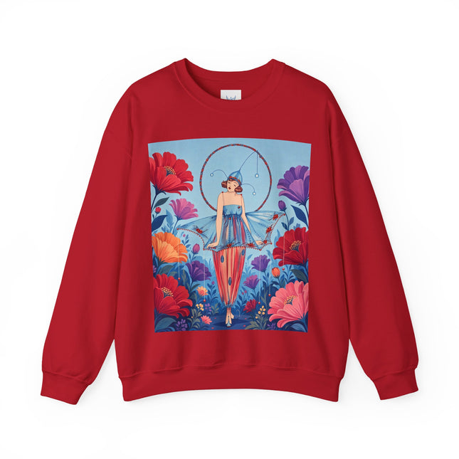 🎪🌺 The Flower Garden Harlequin Crewneck Sweatshirt – Art Deco Fashion Whimsy