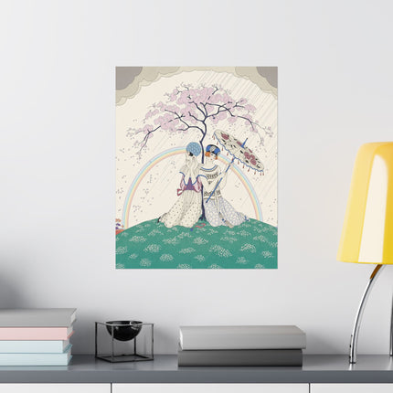 🌸🌈 The Ladies Of The Rainbow Garden Matte Vertical Poster – Art Deco Spring Romance