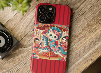 Geisha Kitten's Enchanted Carousel Phone Cases