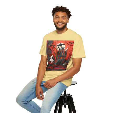 Halloween Night Scene Unisex Garment-Dyed T-shirt