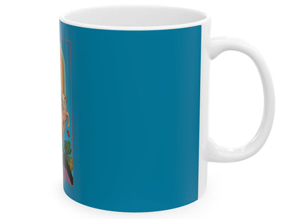 March & Aquamarine (from the Gem Series) by Sofia Chiostri Ceramic Mug 11oz
