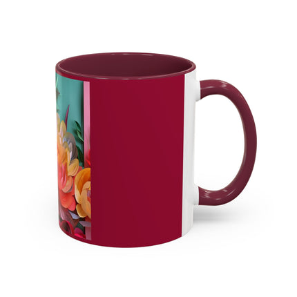 Peonies in Full Bloom Colorful Mugs (11oz, 15oz)