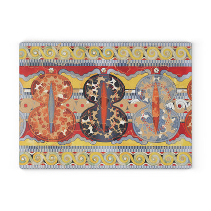 Reproduction of the Shield Frieze by Emile Gilliéron Glass Cutting Board
