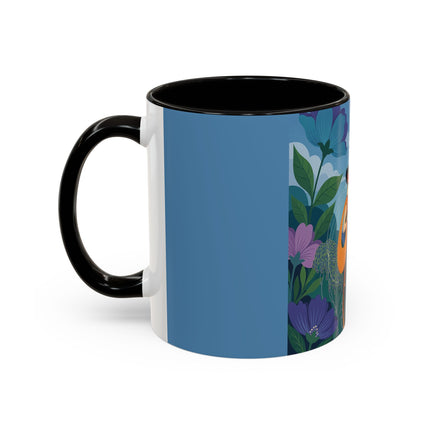 The Lady And The Sea Breeze Colorful Mugs – Art Deco Coastal Serenity