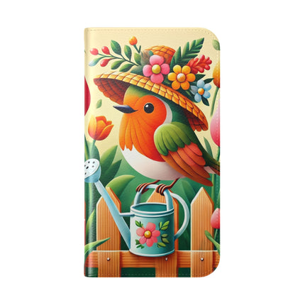 🌷🐦 The Little Garden Tender Flip Case – Sunshine, Care & Storybook Charm