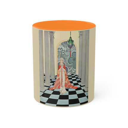 Cadmus Beheld a Female Figure by Virginia Frances Sterrett Colorful Mugs, 11oz