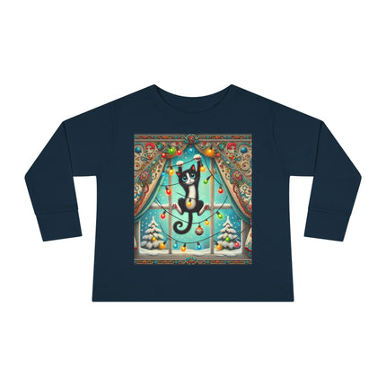 Mischief in Tinselland Toddler Long Sleeve Tee