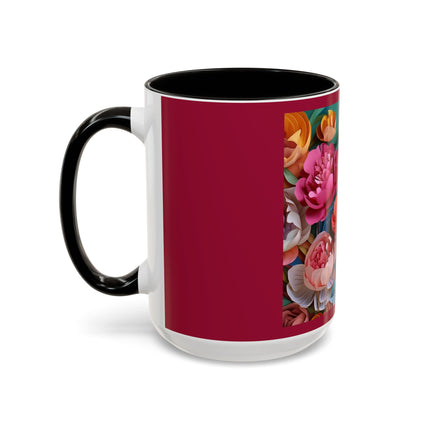 Peonies in Full Bloom Colorful Mugs (11oz, 15oz)