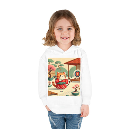 Archer Kitten in the Zen Garden Toddler Pullover Fleece Hoodie