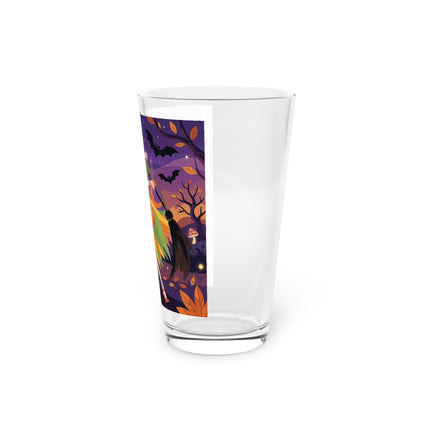 🎃🧙 The Witch Of Jack-O'-Lantern Hollow Glass, 16oz – Whimsical Halloween Charm