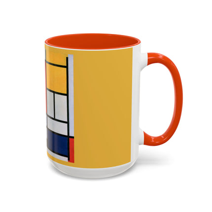 Composition with Red, Yellow, Blue, and Black by Piet Mondrian Colorful Mugs (11oz, 15oz)