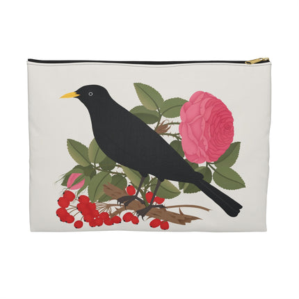 Blackbird & Rose Accessory Pouch – Timeless Beauty & Elegant Charm