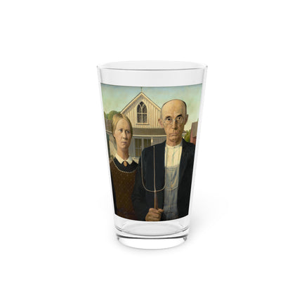 American Gothic by Grant Wood Glass, 16oz