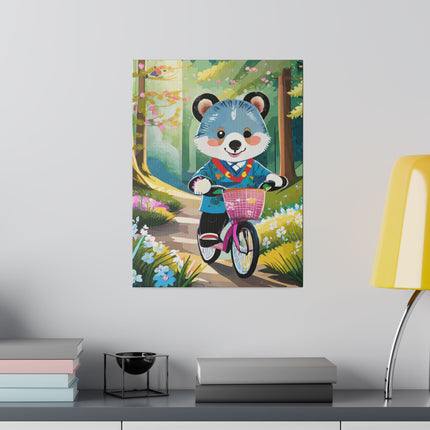Furry Cyclist Matte Canvas, Stretched, 0.75"