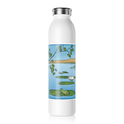 The Crow and the Frog Slim Water Bottle