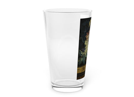 A Still Life With Tulips and Other Flowers in a Vase on a Marble Ledge by Willem van Aelst Glass, 16oz