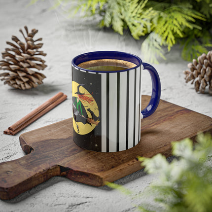 A Witch’s Moonlit Flight Colorful Mugs, 11oz