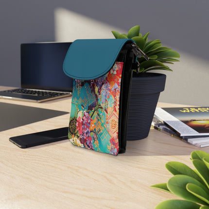 Golden Wisteria Symphony Small Cell Phone Wallet