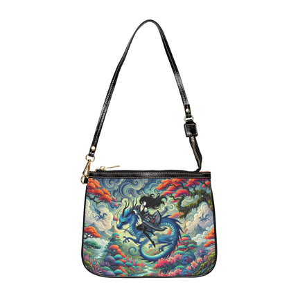Mystic Guardian of the Sky Shoulder Bag – Warrior Fairy & Turquoise Dragon