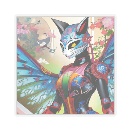 Cyberpunk Chic Kiss-Cut Stickers (4 Sizes)