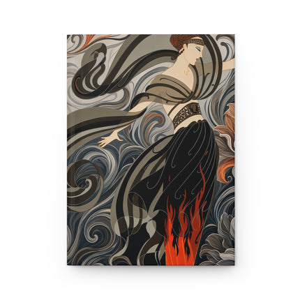 🔥🖤 The Lady Of The Midnight Flame Garden Hardcover Journal – Art Deco Floral Drama