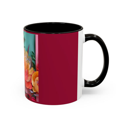 Peonies in Full Bloom Colorful Mugs (11oz, 15oz)