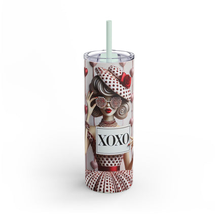 Fashionably Yours, XOXO Skinny Matte Tumbler, 20oz