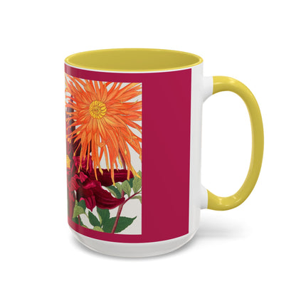 Dahlia Flower by Tanigami Kônan Colorful Mugs (11oz, 15oz)