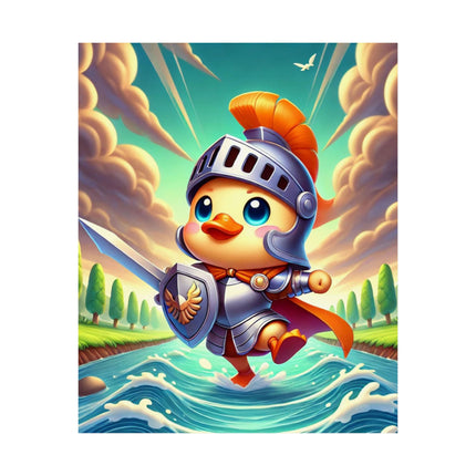 🦆⚔️ Valiant Duck Matte Vertical Poster – Courage, Adventure & Heroic Charm