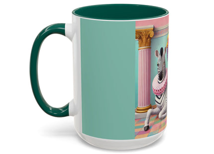 Still Life with Zebra, Fruit, and Pink Columns Colorful Mugs (11oz, 15oz)